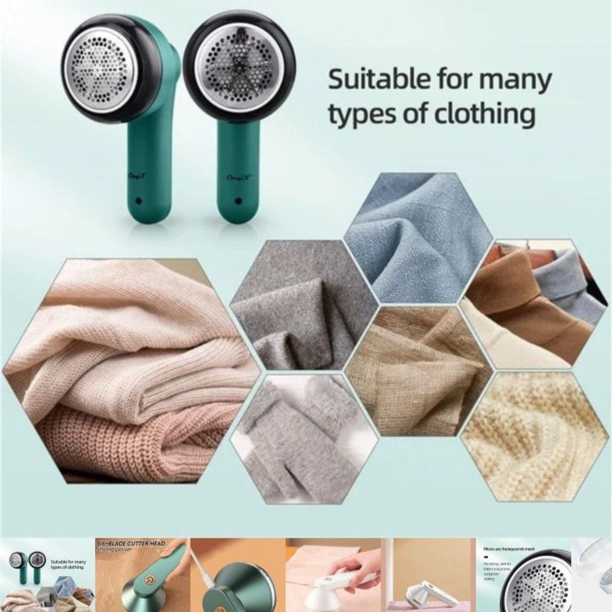 Premium Lint Remover for Clothes – High-Efficiency Rotating Blade System for Fabric & Garment Care